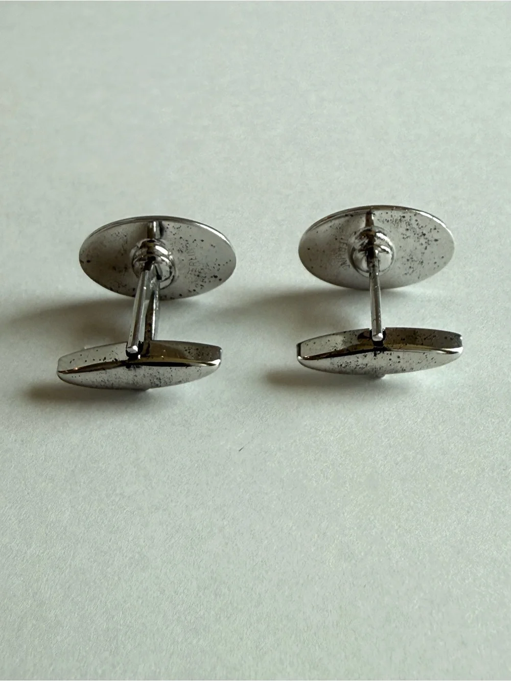 Vintage Swank Silver Tone Oval Cufflinks | Old Money | Quiet Luxury